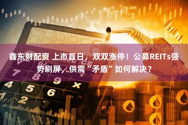 鑫东财配资 上市首日，双双涨停！公募REITs强势刷屏，供需“矛盾”如何解决？